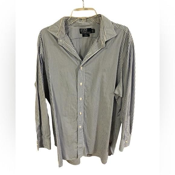 POLO BY RALPH LAUREN CLASSIT FIT STRIPED BUTTON DOWN SHIRT 17.5-34 Casual - Picture 1 of 7